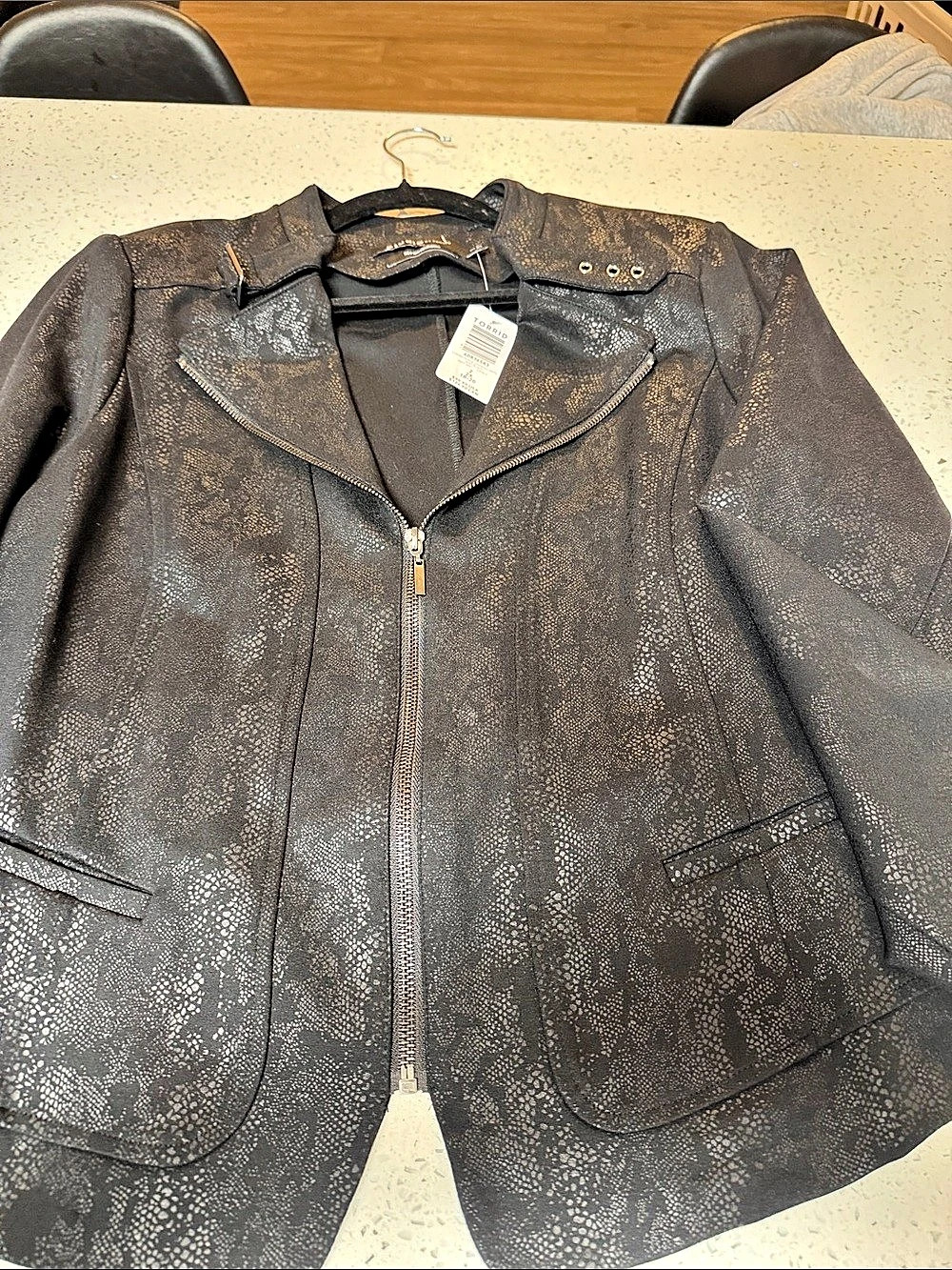 Studio by Torrid Animal Print Moto Jacket in Black & Brown 2X NWT